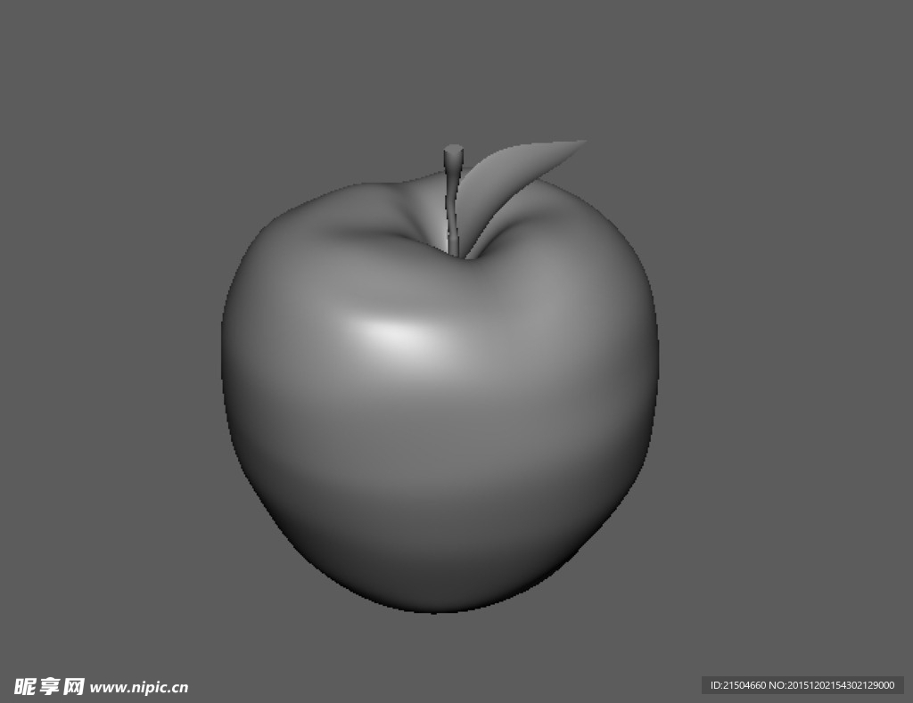 精致苹果maya3d模型
