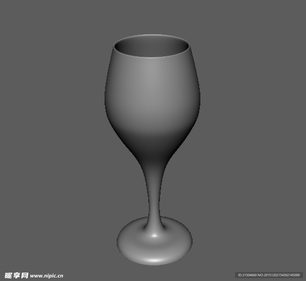 精致高脚杯maya3d模型