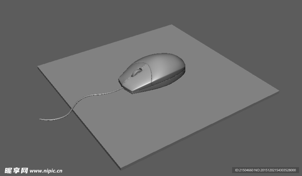 精致鼠标maya3d模型