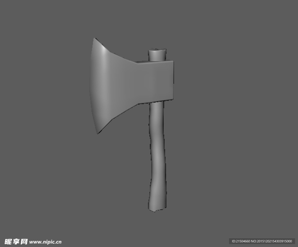 精致斧头maya3d模型