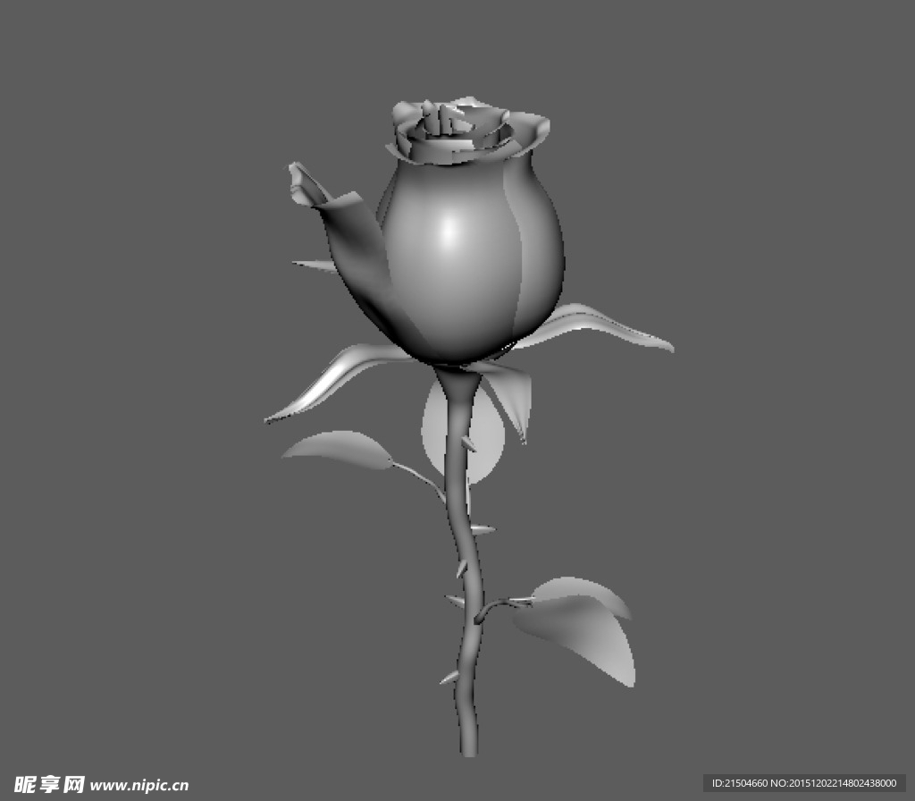 精致玫瑰maya3d模型