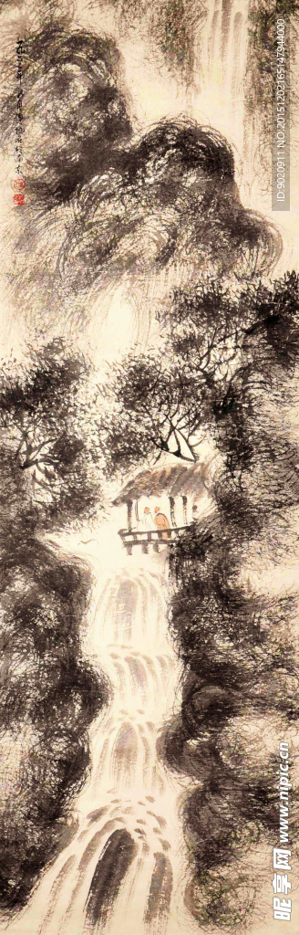 傅抱石 山水