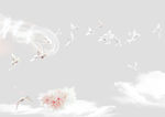 鸽子云朵图