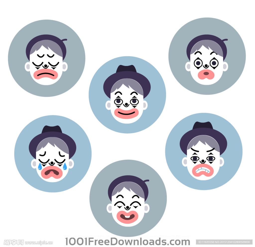小丑矢量素材