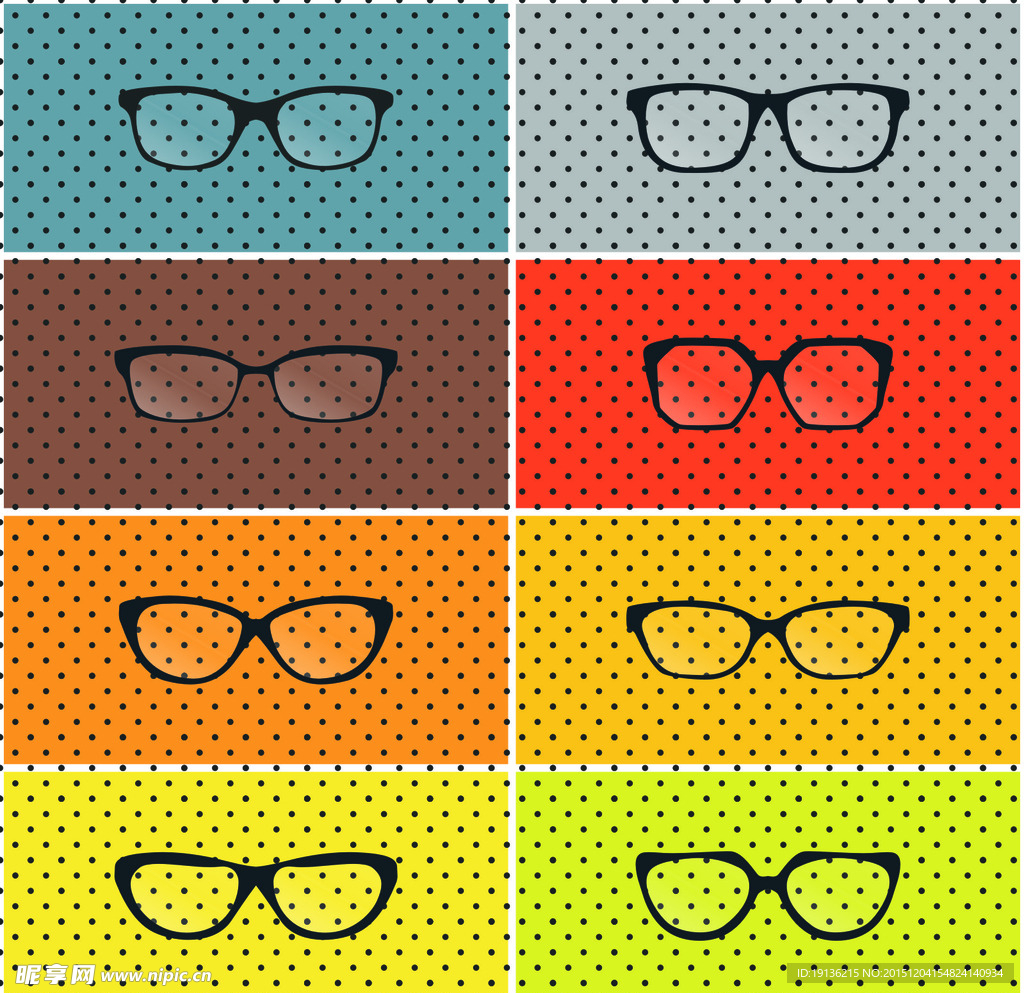多款眼镜矢量素材