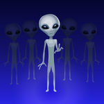 火星人外星生物矢量素材