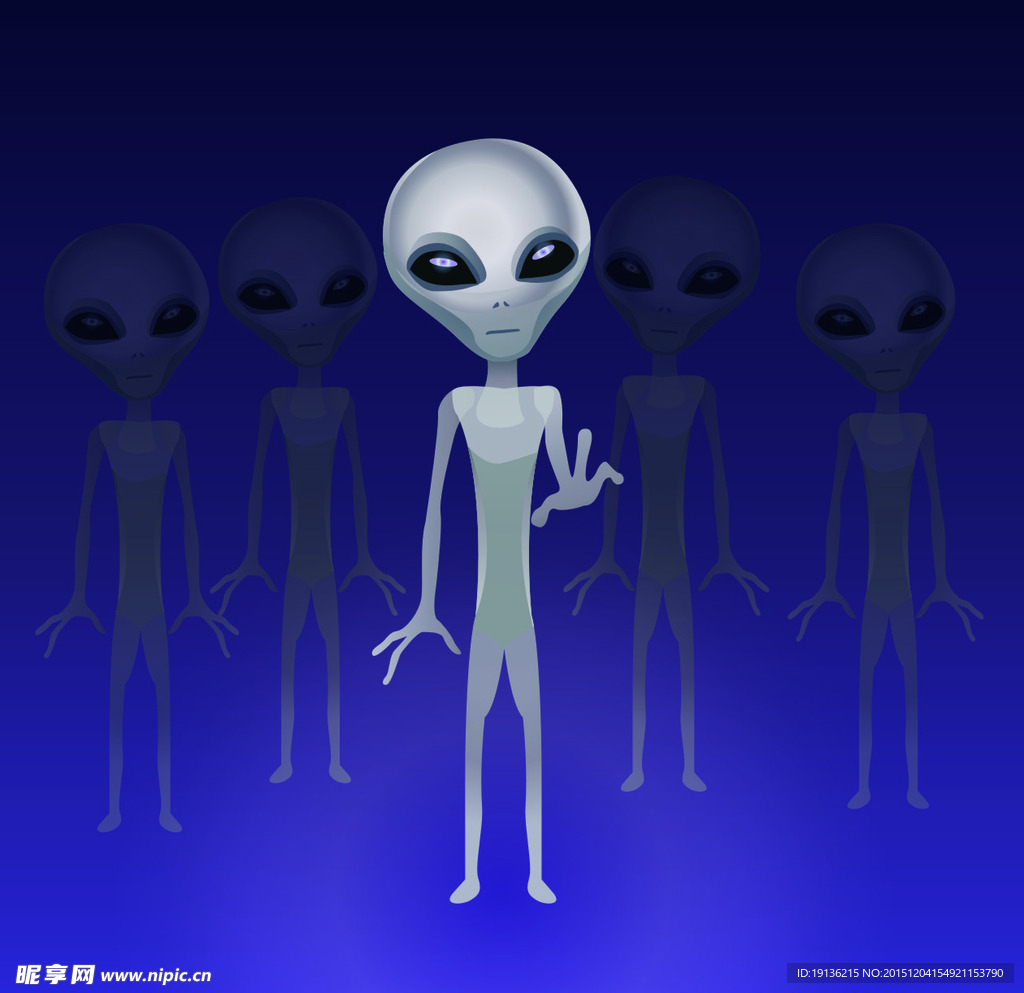 火星人外星生物矢量素材