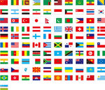 各国国旗图标矢量图