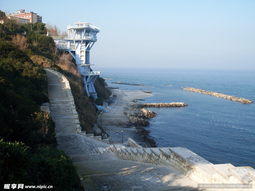 海堤 海边 远眺