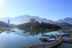 湖泊 水景 山脉
