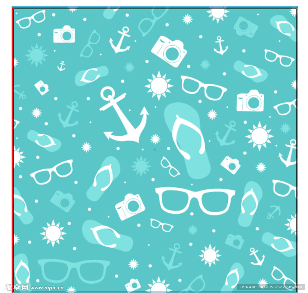 夏天旅行矢量背景