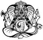 黑白剪影 矢量素材 图案 象