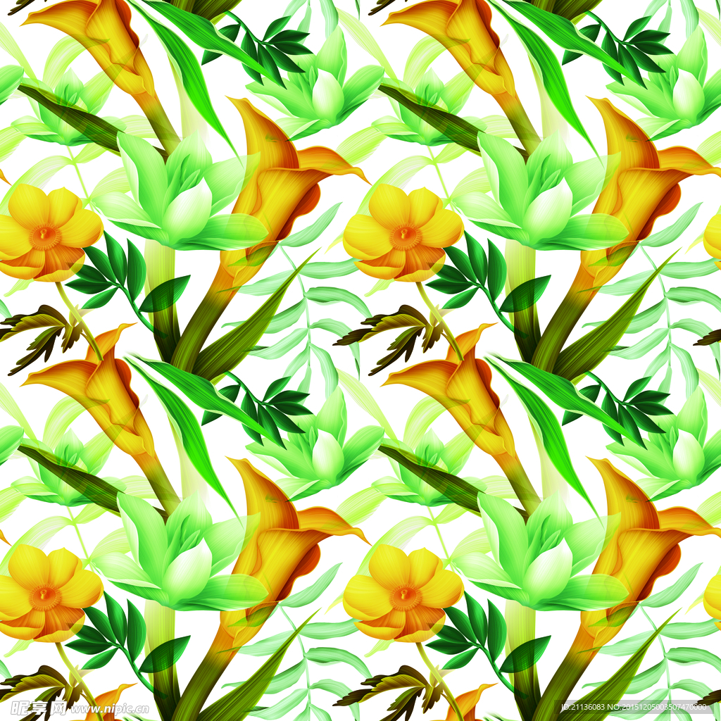 数码印花 红色花朵