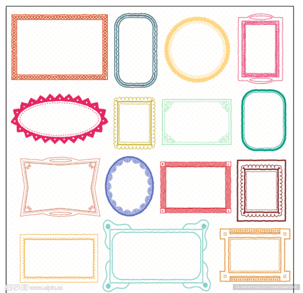 可爱的涂鸦框架设计