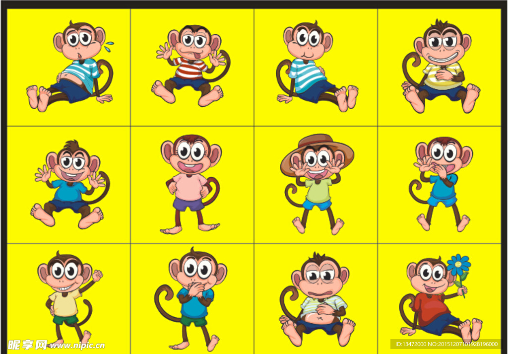 2016年猴年卡通猴