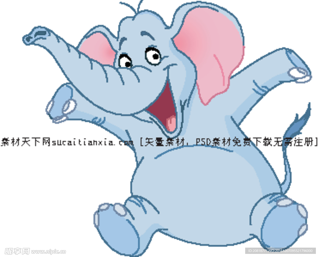可爱卡通大象