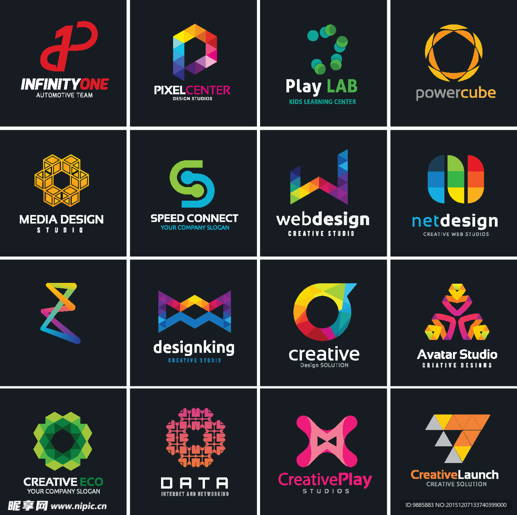 彩色时尚logo