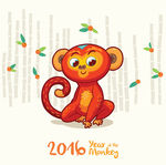 快乐的猴子2016年贺卡