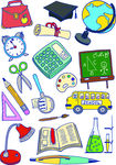 学习卡通图标矢量素材图