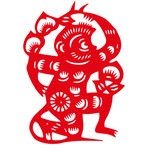 猴子剪纸