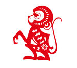 猴子剪纸