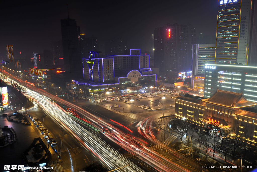 太原五一广场夜景