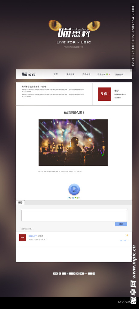 音乐类超酷网站页面设计
