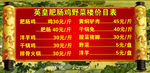 价目表