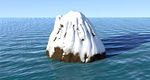 精致海上的雪山maya3d模型