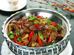 干锅带皮牛肉