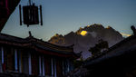 夕阳下的玉龙雪山