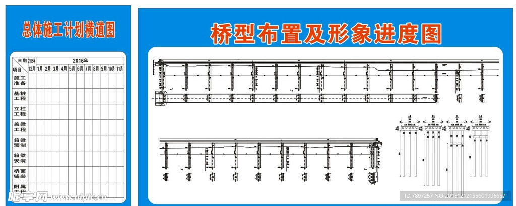 桥型布置及形象进度图