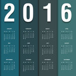 2016年日历主题矢量素材集合