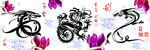 三联无框画