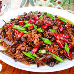 炒黄蘑羊肉