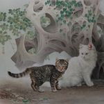 邢诚爱工笔画猫