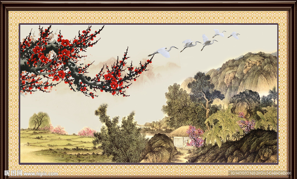 国画梅花