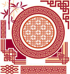 中式 底纹 花纹 边框  回型