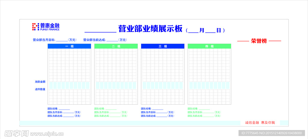 普惠金融业绩板