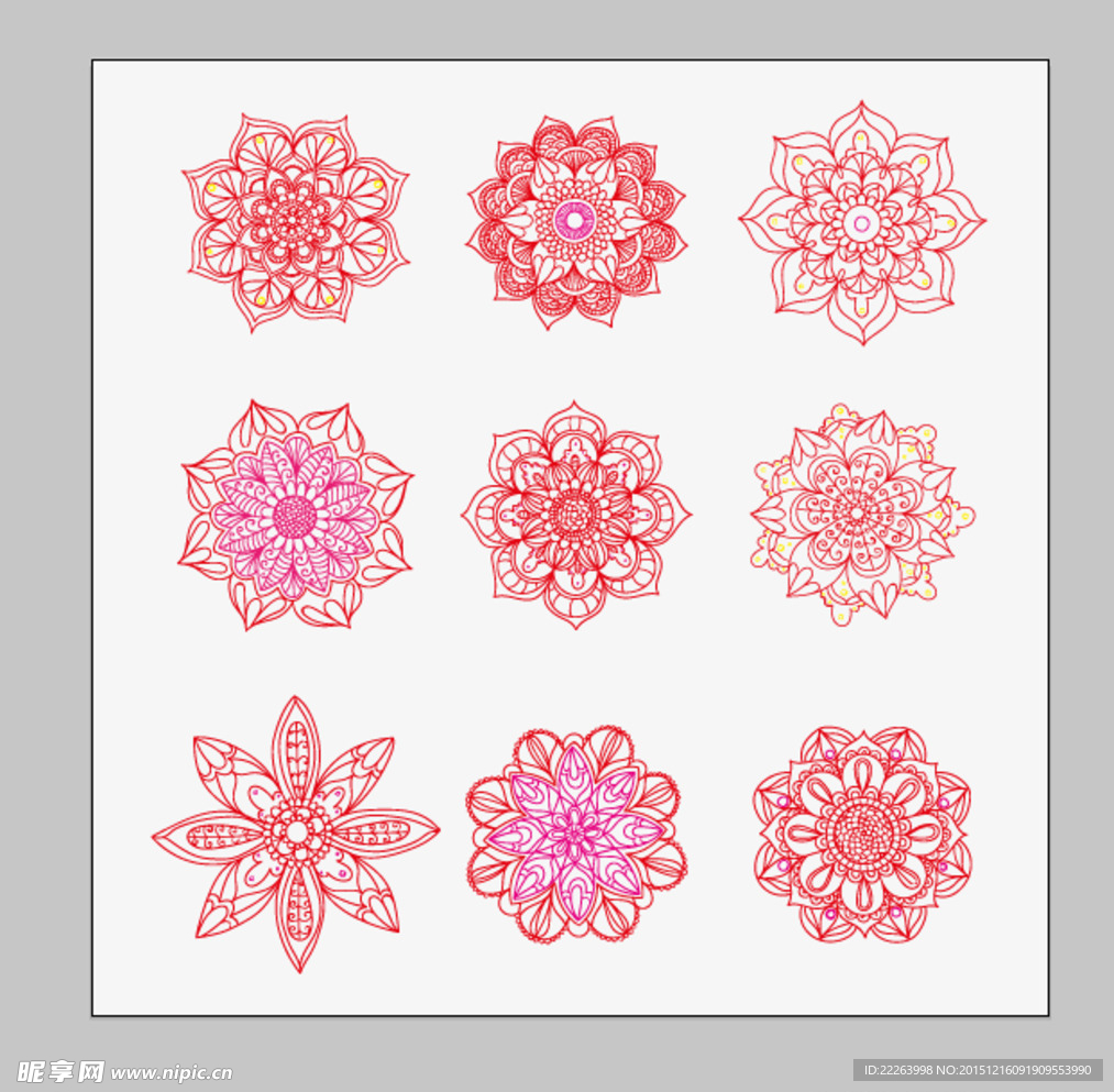 手绘花纹