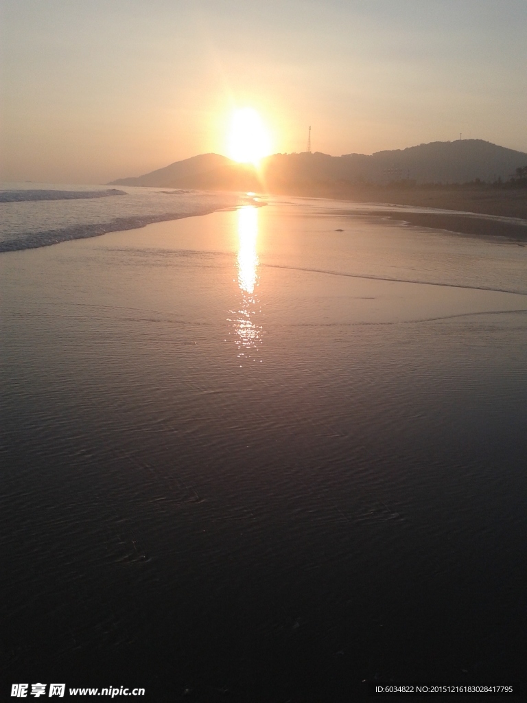 日落大海