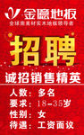 金亿地板招聘海报