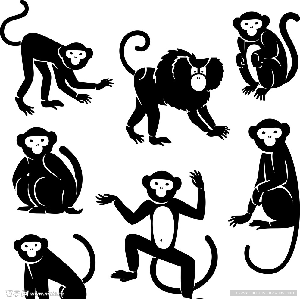 卡通猴子