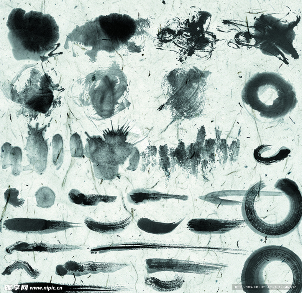 多款水墨笔触