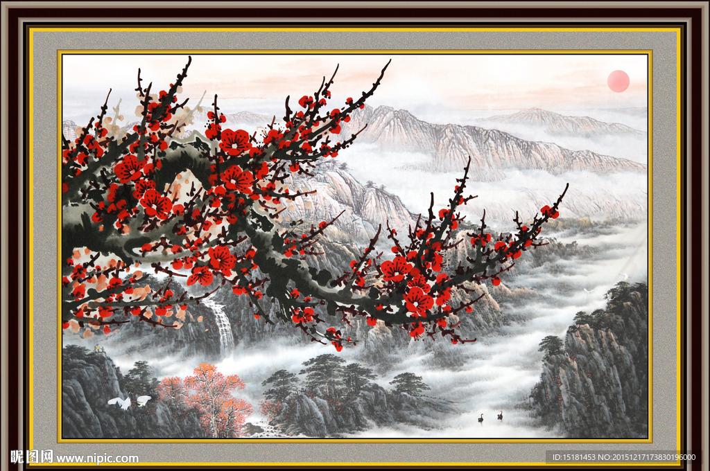 国画梅花