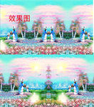 梦幻女孩儿油画视频背景