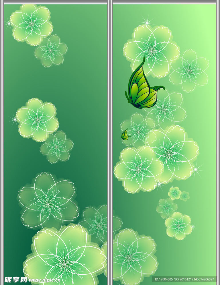 梦幻花移门