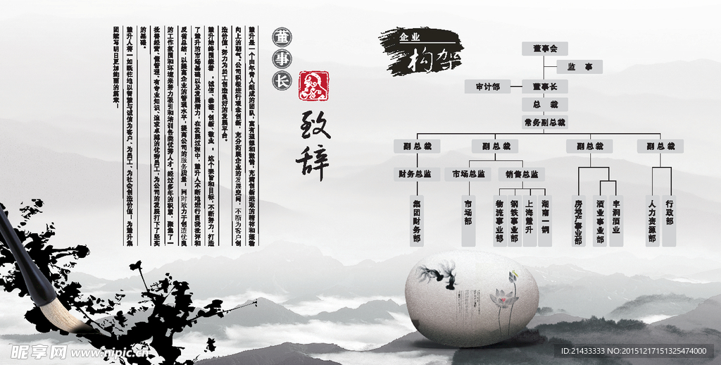 中国风展板