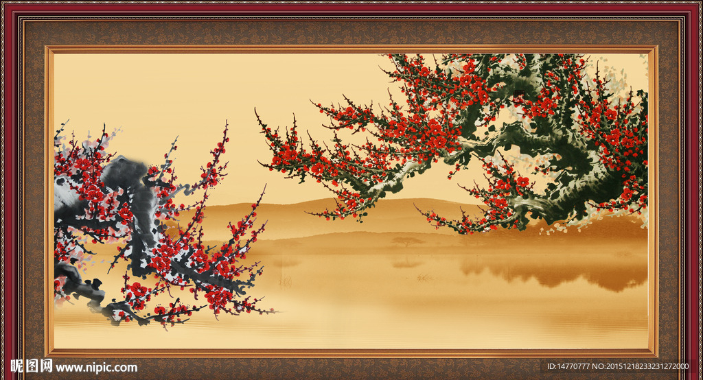 国画梅花