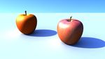 两个苹果maya3d模型渲染